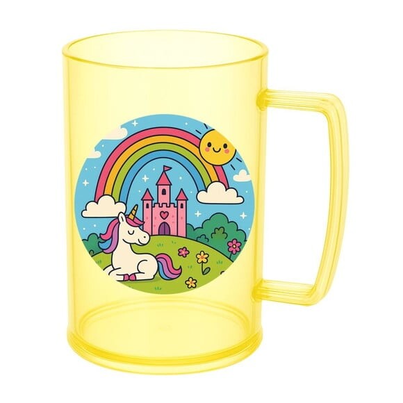 Caneca de Chopp Infantil Personalizada Reino do Arco-íris