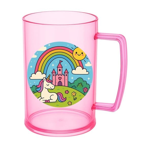 Caneca de Chopp Infantil Personalizada Reino do Arco-íris