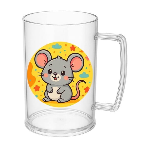 Caneca de Chopp Infantil Personalizada Ratinho Fofo