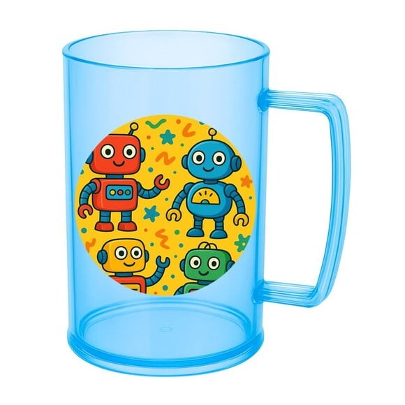 Caneca de Chopp Infantil Personalizada Robôs Divertidos