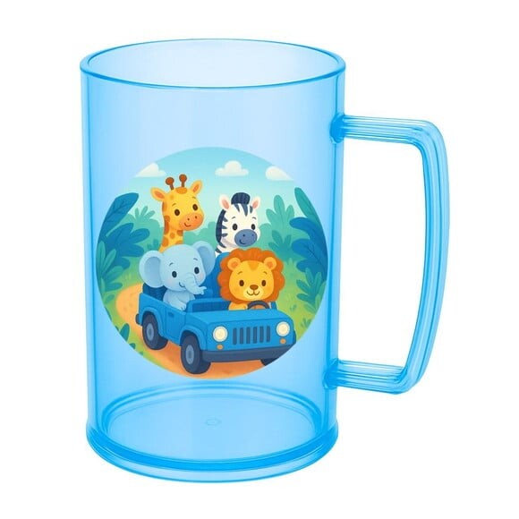 Caneca de Chopp Infantil Personalizada Safari Azul