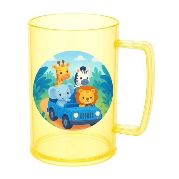 Caneca de Chopp Infantil Personalizada Safari Azul
