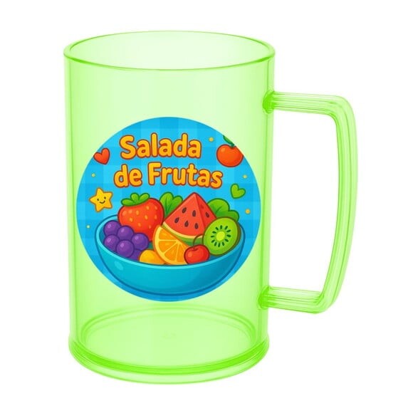 Caneca de Chopp Infantil Personalizada Salada de Frutas