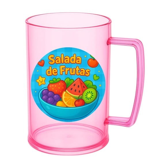 Caneca de Chopp Infantil Personalizada Salada de Frutas
