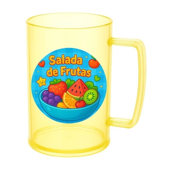 Caneca de Chopp Infantil Personalizada Salada de Frutas