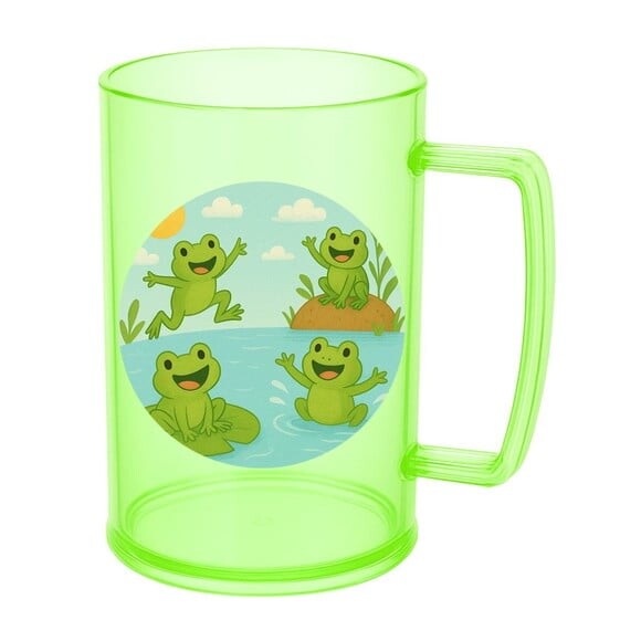 Caneca de Chopp Infantil Personalizada Sapos Divertidos