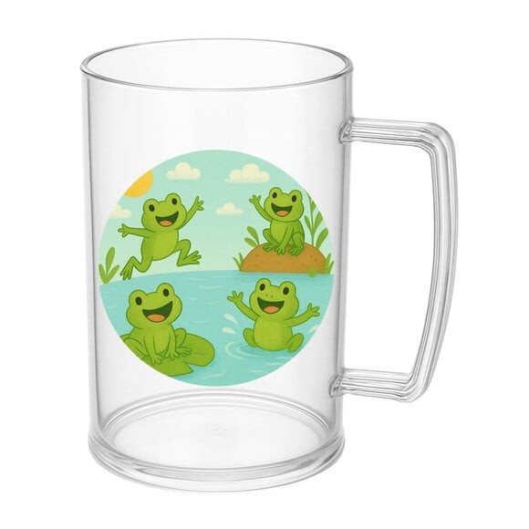 Caneca de Chopp Infantil Personalizada Sapos Divertidos