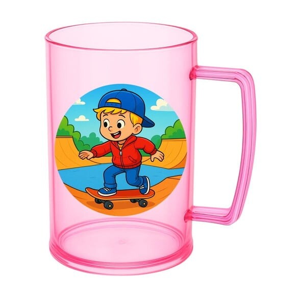 Caneca de Chopp Infantil Personalizada Skate Kids