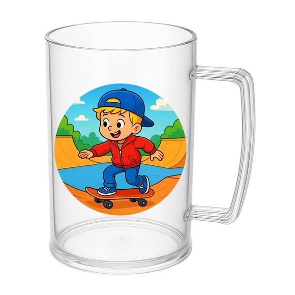 Caneca de Chopp Infantil Personalizada Skate Kids