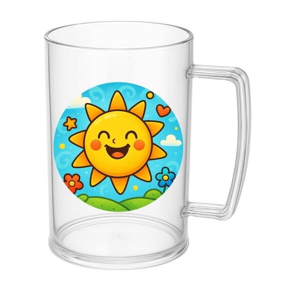 Caneca de Chopp Infantil Personalizada Sol Sorridente