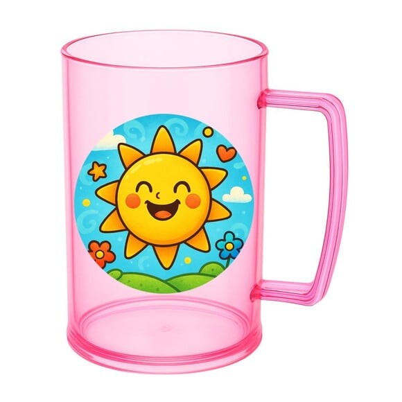 Caneca de Chopp Infantil Personalizada Sol Sorridente