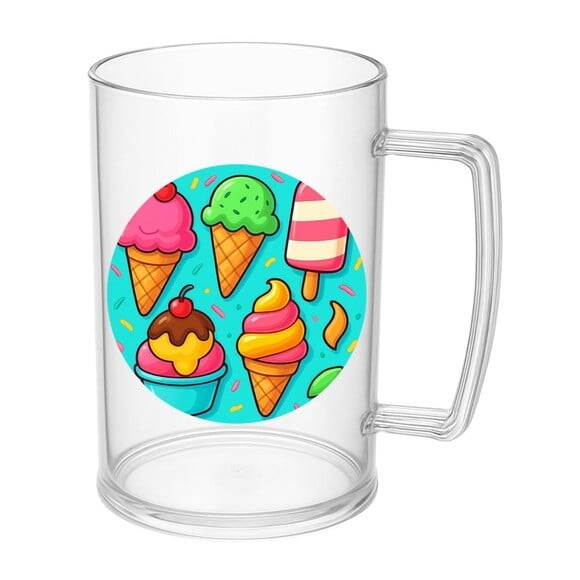 Caneca de Chopp Infantil Personalizada Sorvetes