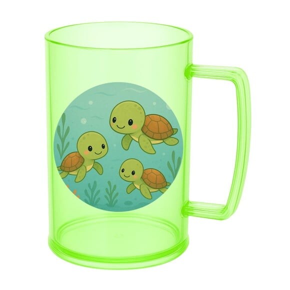 Caneca de Chopp Infantil Personalizada Tartaruguinhas