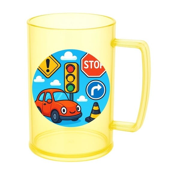 Caneca de Chopp Infantil Personalizada Trânsito
