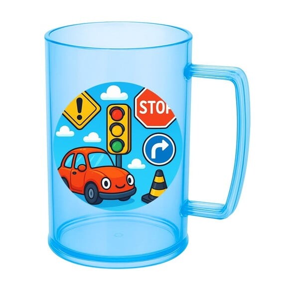Caneca de Chopp Infantil Personalizada Trânsito