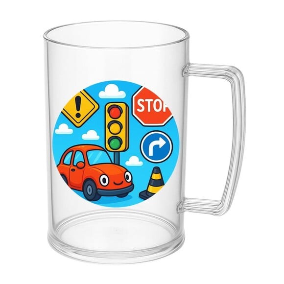 Caneca de Chopp Infantil Personalizada Trânsito