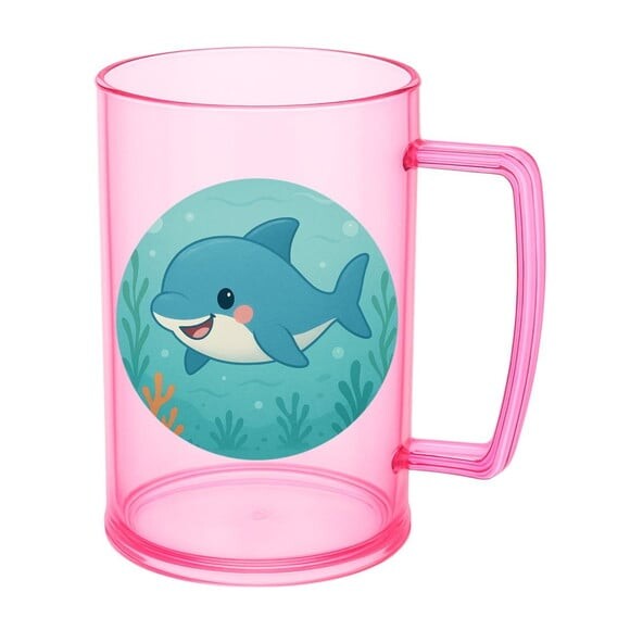 Caneca de Chopp Infantil Personalizada Tubarãozinho Fofo