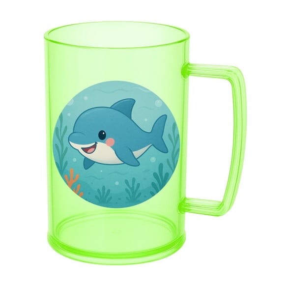 Caneca de Chopp Infantil Personalizada Tubarãozinho Fofo