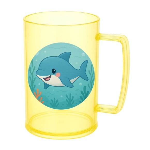 Caneca de Chopp Infantil Personalizada Tubarãozinho Fofo