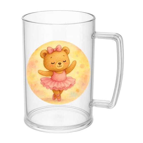 Caneca de Chopp Infantil Personalizada Ursinha Bailarina