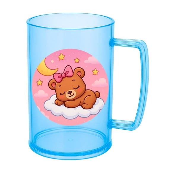 Caneca de Chopp Infantil Personalizada Ursinha Soninho