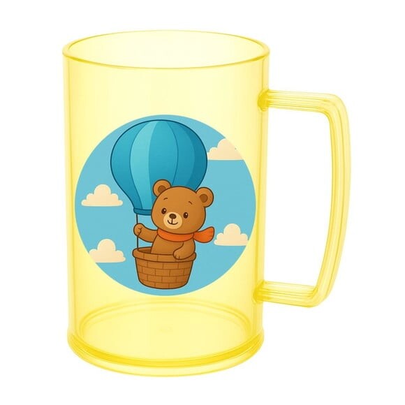 Caneca de Chopp Infantil Personalizada Ursinho Baloeiro