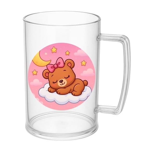 Caneca de Chopp Infantil Personalizada Ursinha Soninho