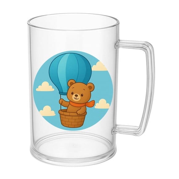 Caneca de Chopp Infantil Personalizada Ursinho Baloeiro