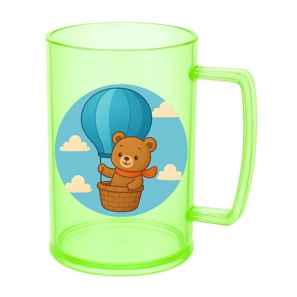 Caneca de Chopp Infantil Personalizada Ursinho Baloeiro