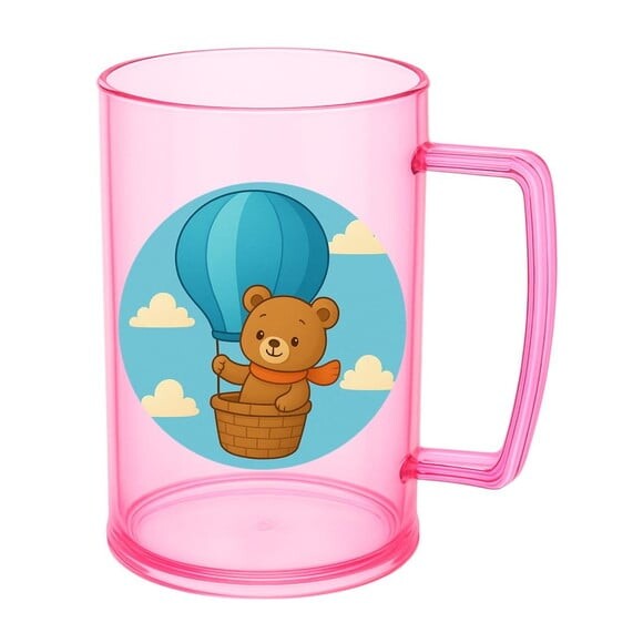 Caneca de Chopp Infantil Personalizada Ursinho Baloeiro