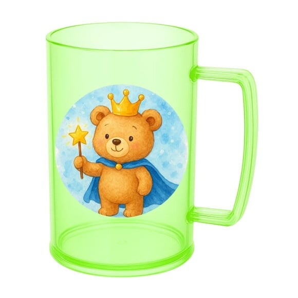Caneca de Chopp Infantil Personalizada Ursinho Príncipe