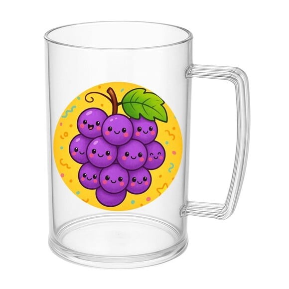 Caneca de Chopp Infantil Personalizada Uvinhas Fofas