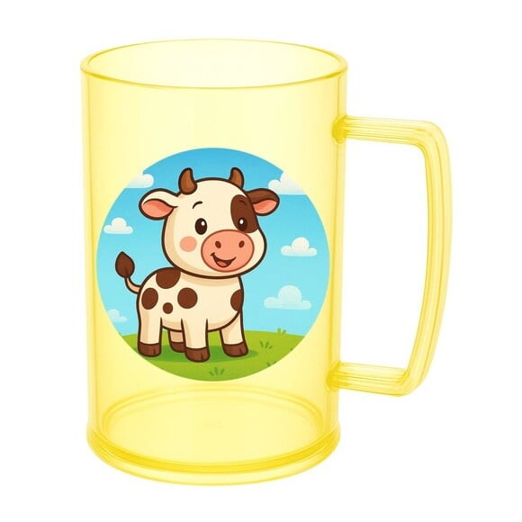 Caneca de Chopp Infantil Personalizada Vaquinha