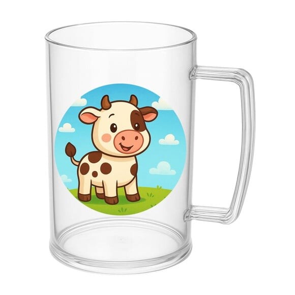 Caneca de Chopp Infantil Personalizada Vaquinha