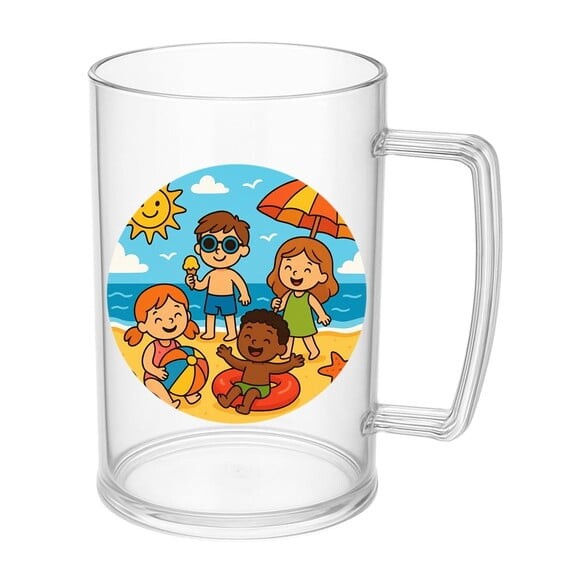 Caneca de Chopp Infantil Personalizada Verão Divertido
