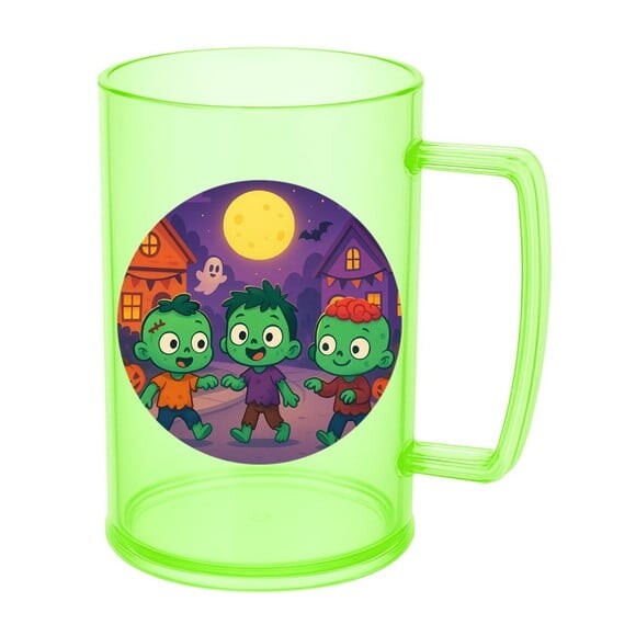 Caneca de Chopp Infantil Personalizada Zumbis Fofinhos