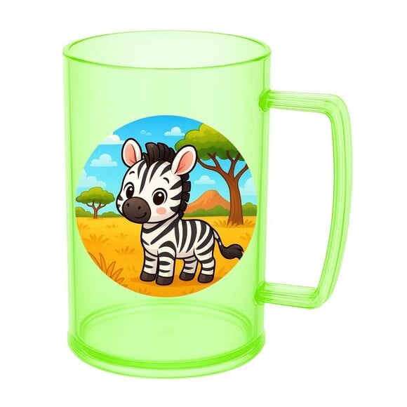 Caneca de Chopp Infantil Personalizada Zebra Baby