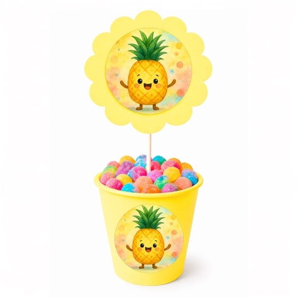 Centro de Mesa Flor Personalizado Abacaxi