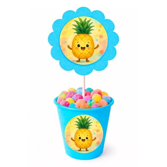 Centro de Mesa Flor Personalizado Abacaxi