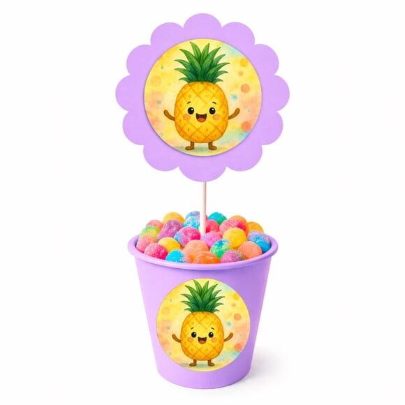 Centro de Mesa Flor Personalizado Abacaxi