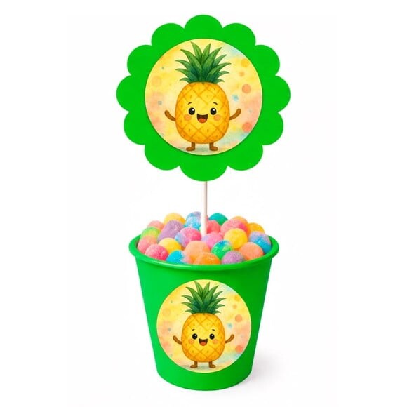 Centro de Mesa Flor Personalizado Abacaxi