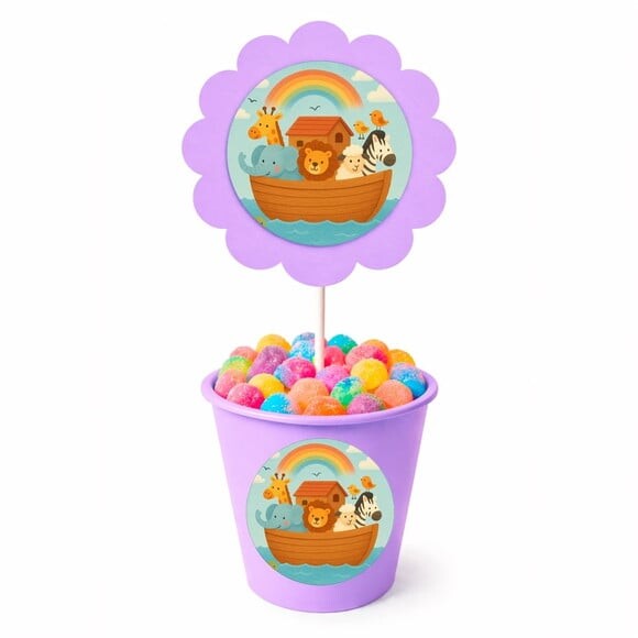 Centro de Mesa Flor Personalizado Arca de Noé