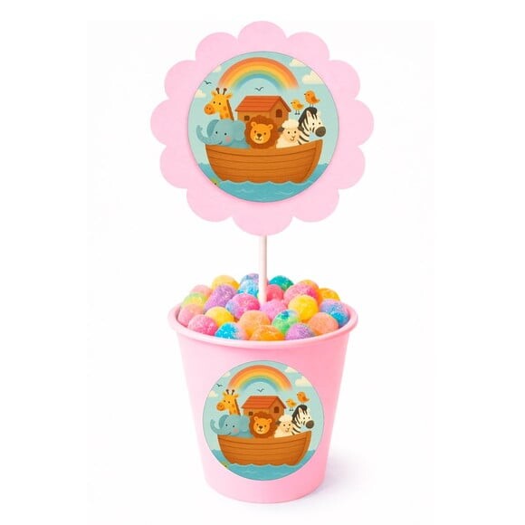 Centro de Mesa Flor Personalizado Arca de Noé