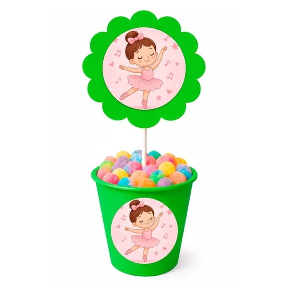 Centro de Mesa Flor Personalizado Bailarina