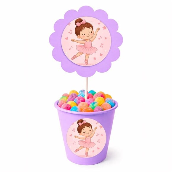 Centro de Mesa Flor Personalizado Bailarina