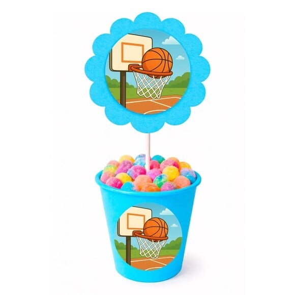 Centro de Mesa Flor Personalizado Basquete