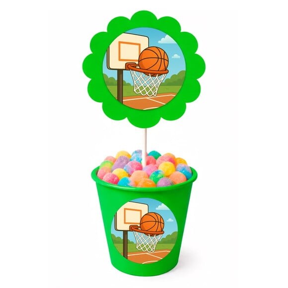 Centro de Mesa Flor Personalizado Basquete