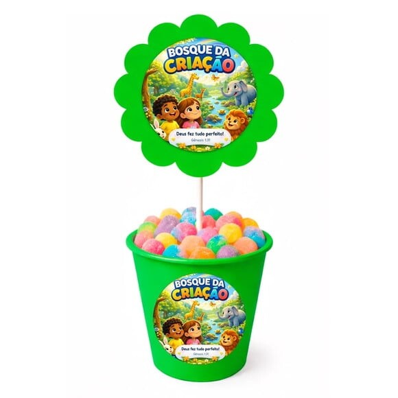 Centro de Mesa Flor Personalizado Bosque da Criação