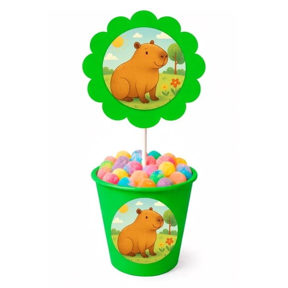 Centro de Mesa Flor Personalizado Capivara