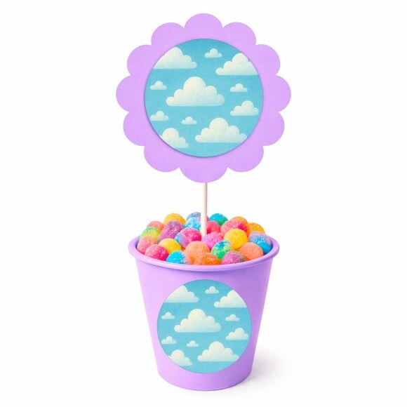 Centro de Mesa Flor Personalizado Céu Azul